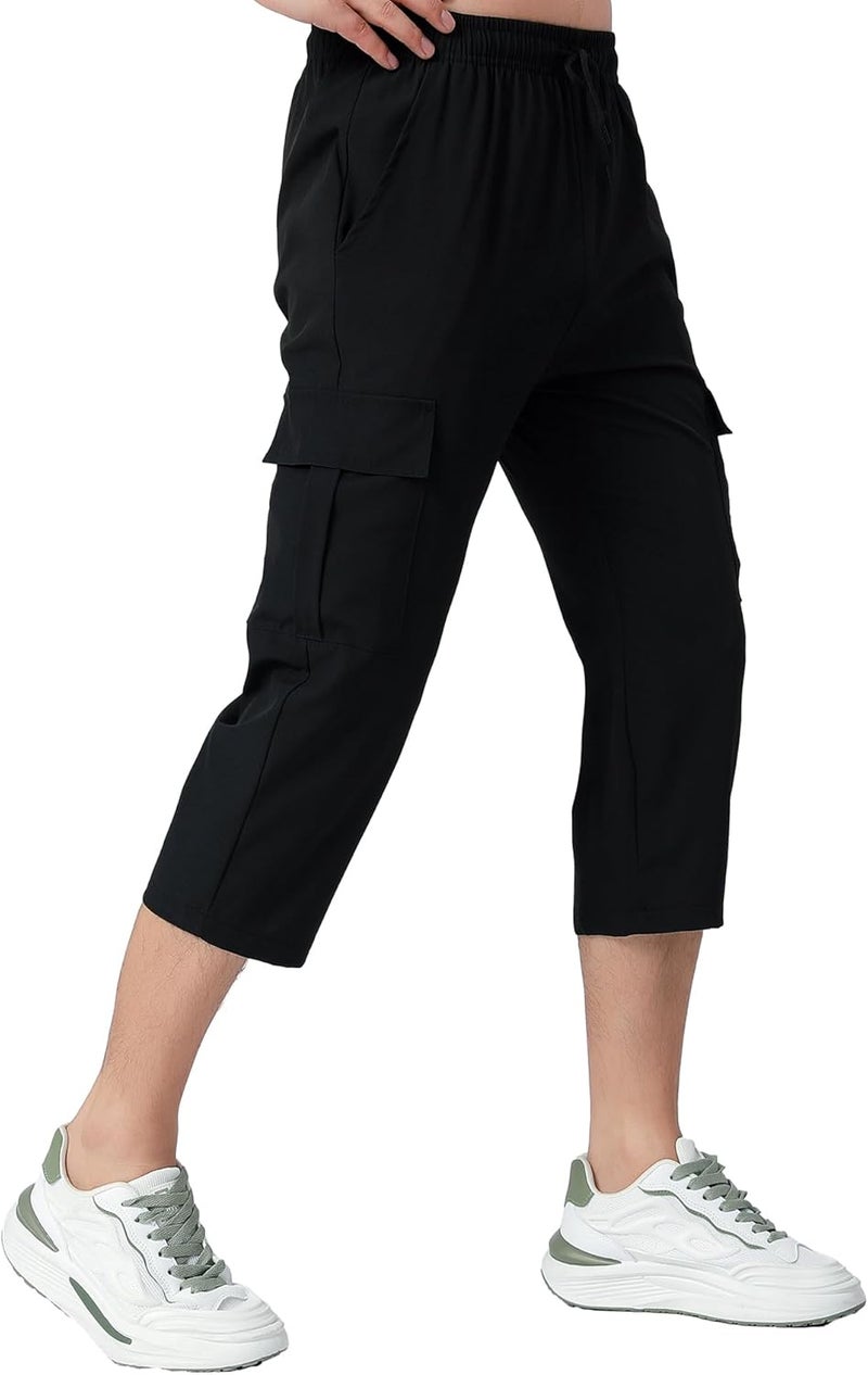 WaltZon Boys Cargo Capris Youth Quick Dry Lightweight Pull-On Hiking Shorts for Sports Outdoor - Image 3